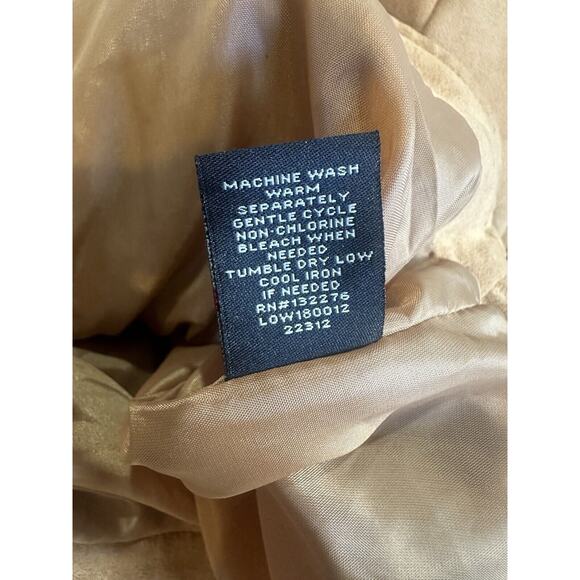 BKE Faux Suede Studded Stretch Asymmetrical Zip Moto Jacket Chestnut Brown Small - Picture 12 of 13